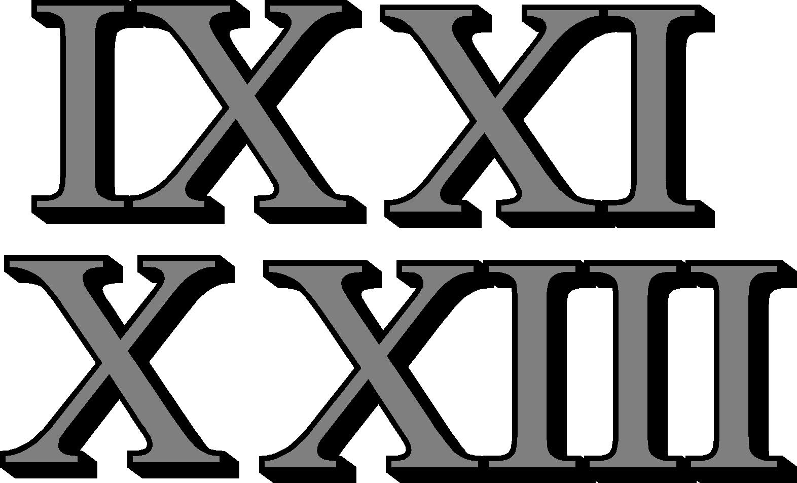 free roman numeral font download